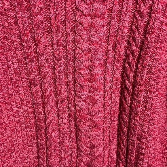 GAP Women's Pink Cable Knit Pullover Sweater Size M Casual Fall - Picture 11 of 13